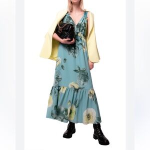 PINKO Italian Floral Tiered Maxi Skirt Size 10